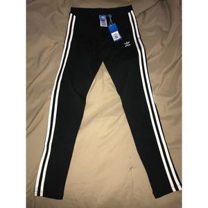Adidas three stripe leggings